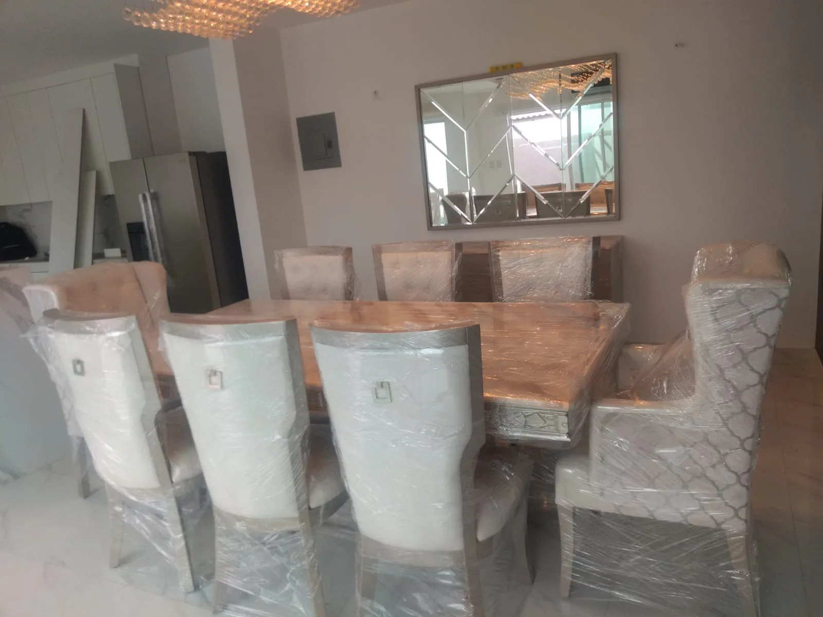 Comedor mesa gris/mármol